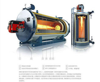 Horizontal Gas Fired Electric Thermal Oil Boiler 300kw For Wood , Less Water